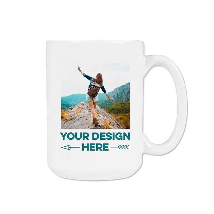 Full Color 15 oz. Ceramic Photo Mug