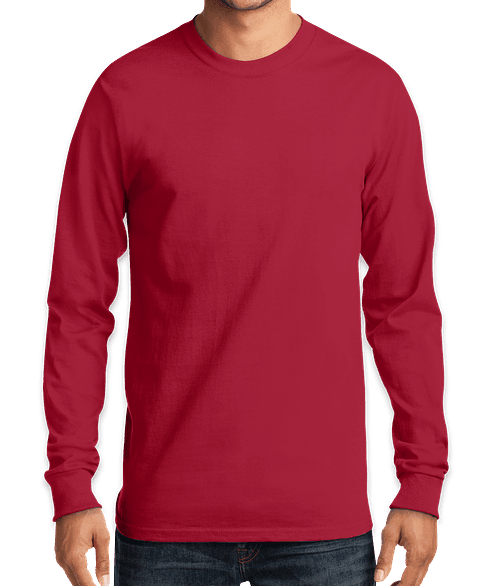 Custom Port & Company Tie-Dye Long Sleeve T-shirt - Design
