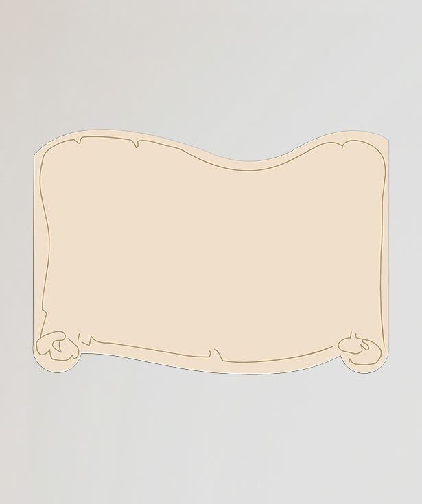 Full Color Re-Stick-It 4.25 in. x 6.2 in. Scroll Shaped Reusable Decal