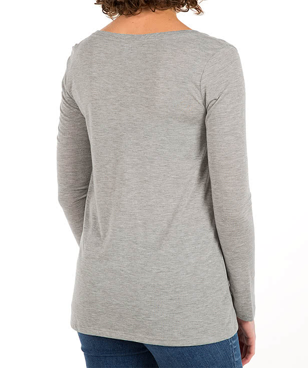 Bella + Canvas Women's Flowy Long Sleeve V-Neck T-shirt