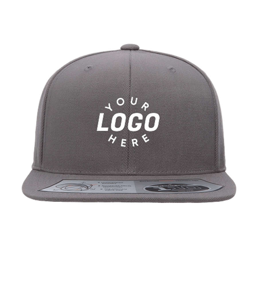 Flexfit 110 Six Panel Snapback Baseball Hat in Grey