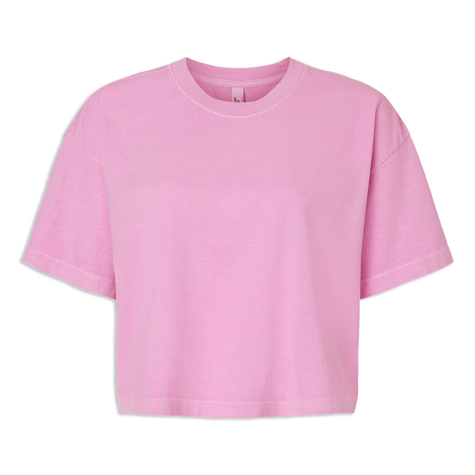 American Apparel Women's Heavyweight Cotton Garment Dyed Cropped T-shirt