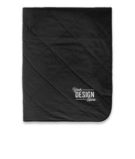 Eddie Bauer Quilted Insulated Fleece Blanket - Color: Black