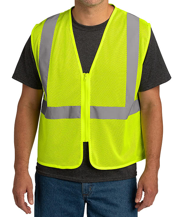 CornerStone Class 2 Economy Zippered Mesh Safety Vest