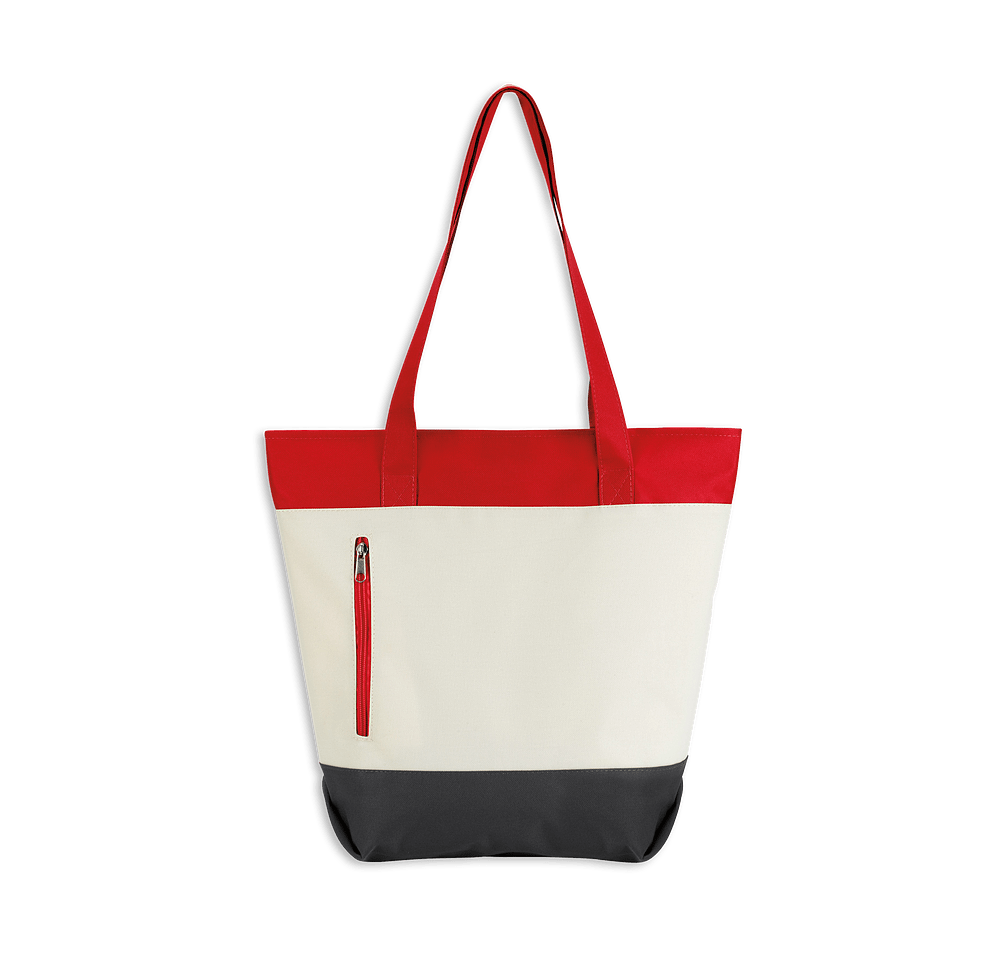 Full Color Tote Bag with Color Zipper-default