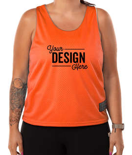 Augusta Women's Mesh Reversible Pinnie - Color: Orange / White