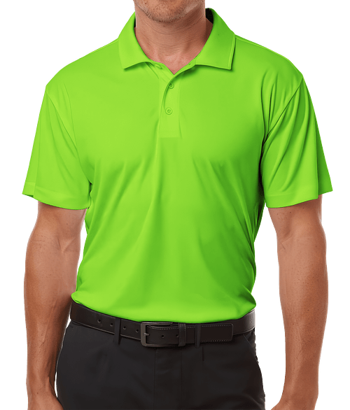 AllPro Interlock UPF 50 Performance Polo - Printed in Lime
