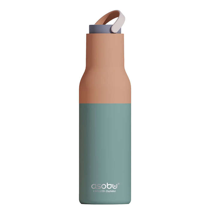 Asobu 22 oz. Metro Insulated Water Bottle with Pop-Up Straw