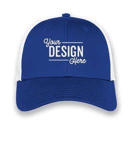 Otto Cap Comfy Fit Low Profile Trucker Hat - Color: Royal / White