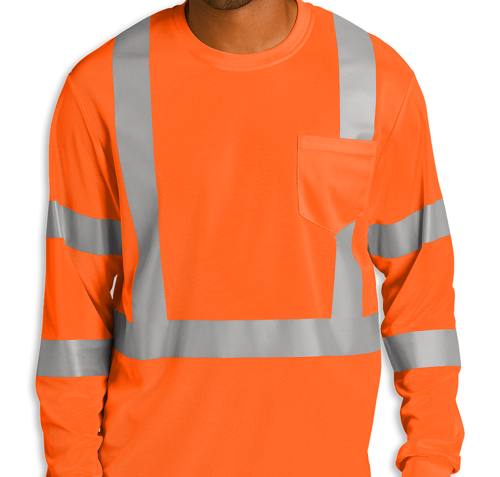 CornerStone Class 3 Mesh Long Sleeve Safety Pocket T-shirt-default