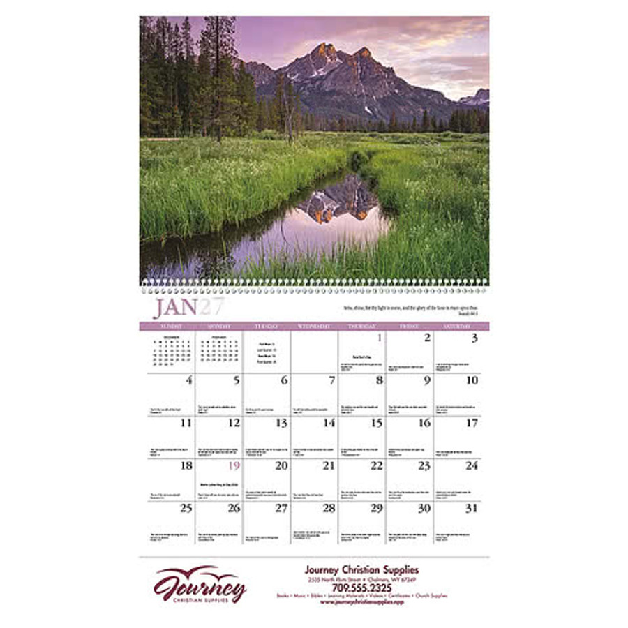 Full Color Reflections Spiral Monthly Wall Calendar in Reflections (Universal)-Spiral.2026
