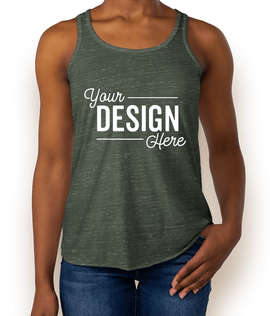 Bella + Canvas Women's Flowy Racerback Tank - Color: Forest Marble