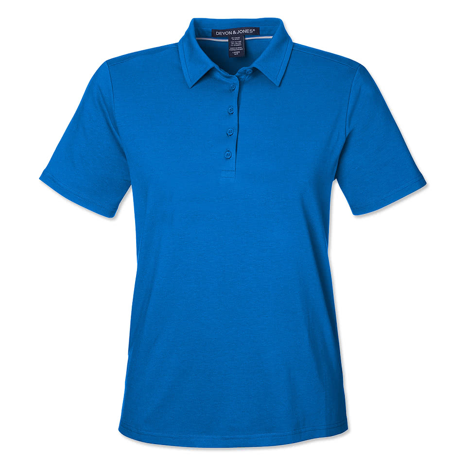 Devon & Jones Women's Raleigh Stretch UPF 50 Performance Polo - Embroidered