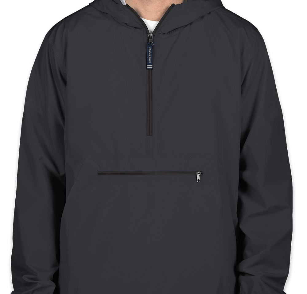 Charles River Pack-N-Go Hooded Packable Anorak - Embroidered-default