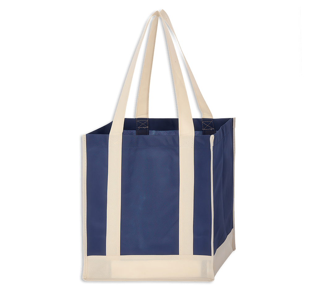 Non-Woven Two-Tone Shopper Tote Bag-default