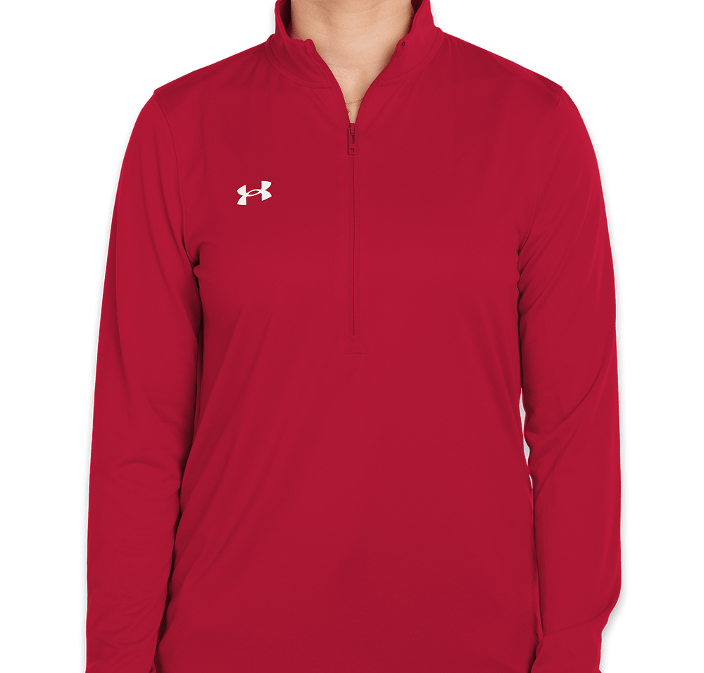 Under Armour Women's Team Tech Recycled Half Zip Performance Shirt - Printed-default