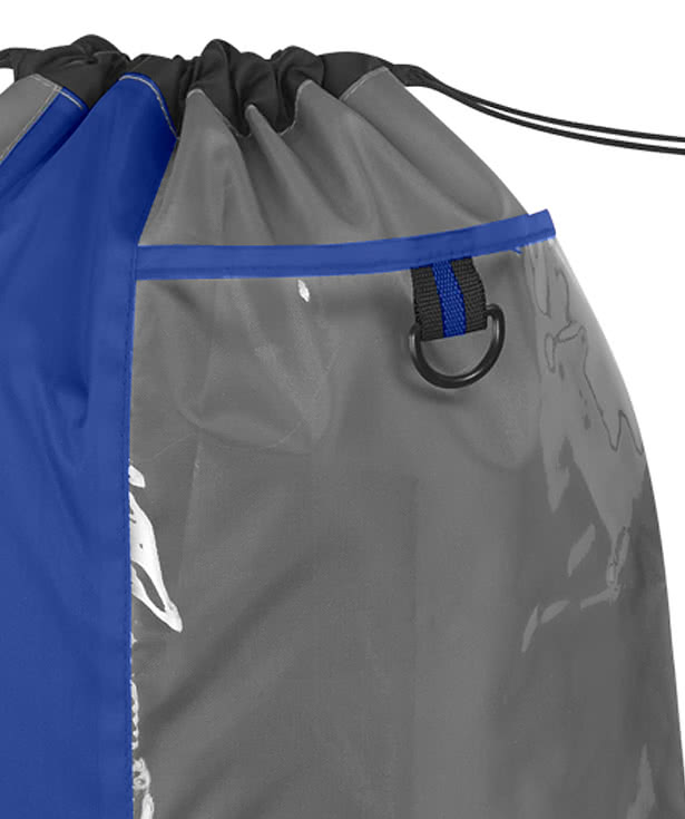 Sports Pack Drawstring Bag with Clear Pocket