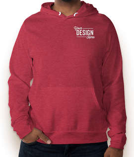 Embroidered Bella + Canvas Ultra Soft Pullover Hoodie - Color: Heather Red