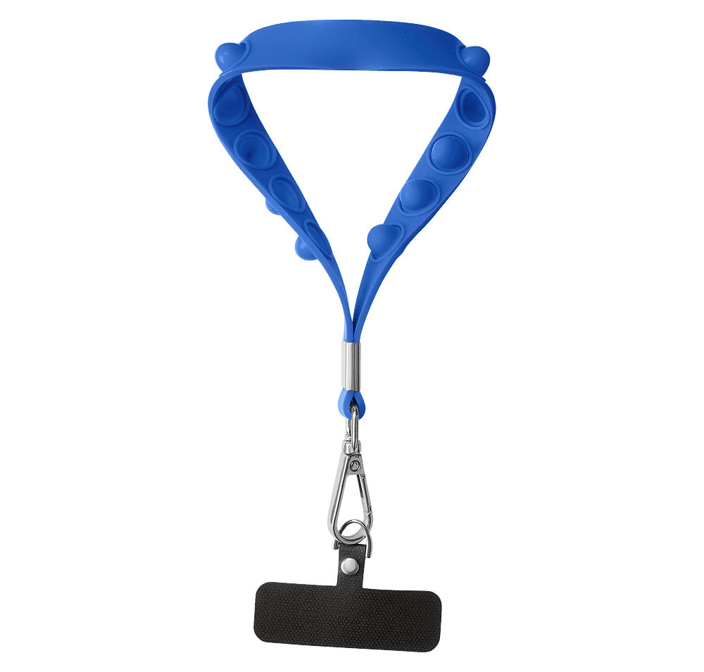 Push Pop Stress Reliever Silicone Wristlet Keychain with Phone Holder-default