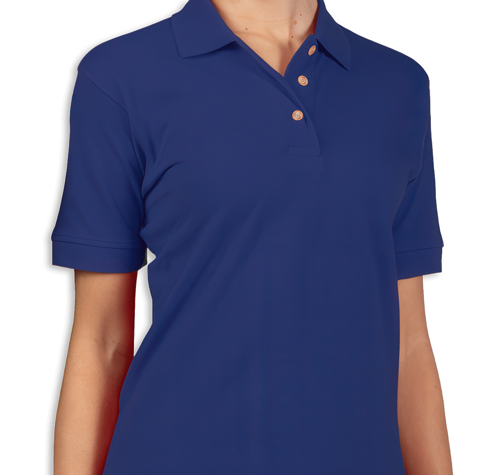 Blue Generation Women's Cotton Pique Polo - Embroidered-default