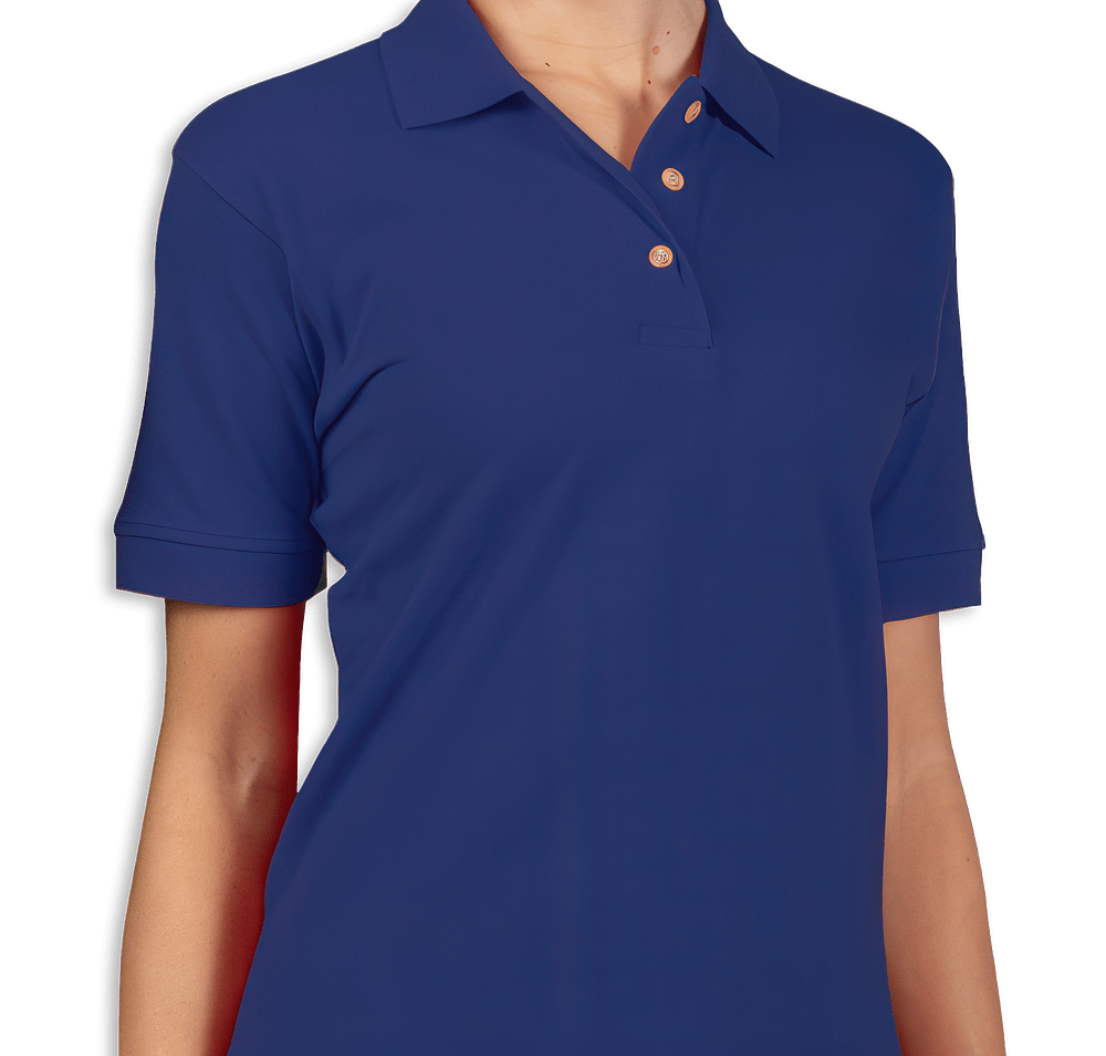 Blue Generation Women's Cotton Pique Polo - Printed-default