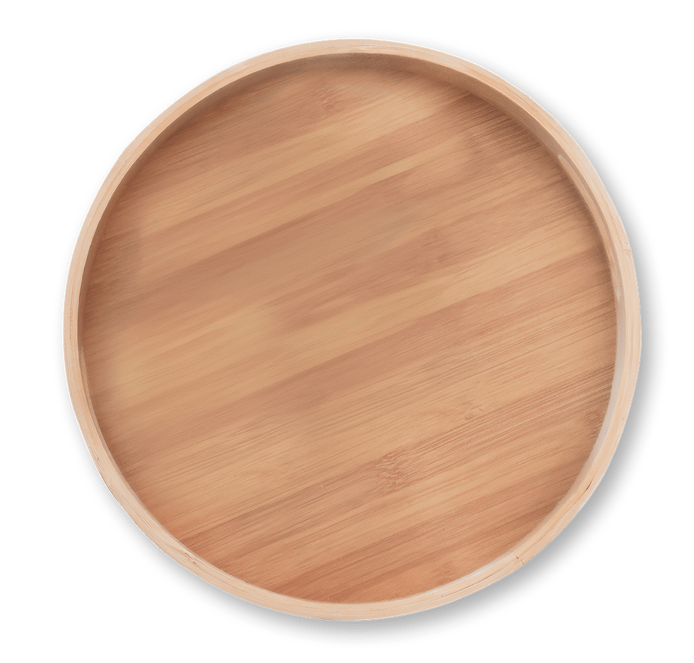 Laser Engraved Bamboo Serving Tray with Handles-default