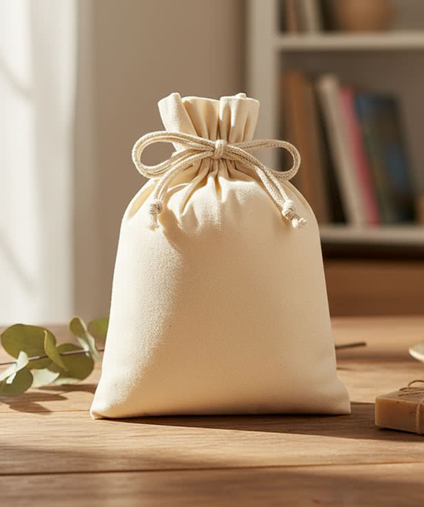 Medium Canvas Drawstring Gift Bag
