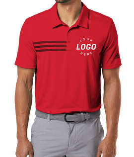 Adidas 3-Stripes Performance Polo - Color: Collegiate Red / Black