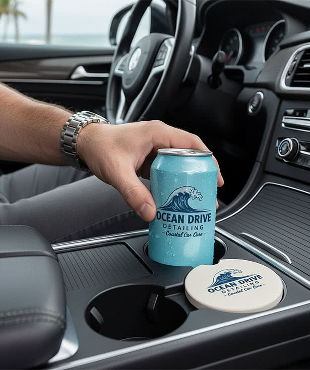 Full Color Soapstone Car Coaster