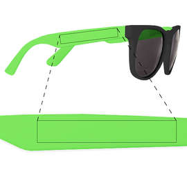 Two-Tone Promotional Sunglasses - Color: Green
