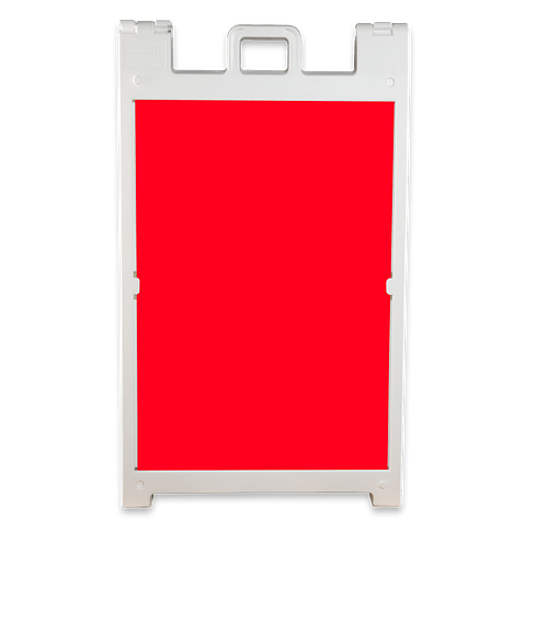 Full Color Signicade Deluxe A-Frame Kit in Red / White