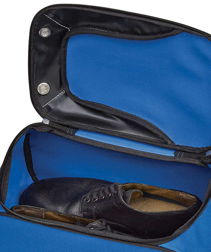 Carlton Dobby Double Zippered Shoe Bag