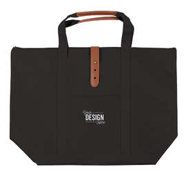 Large Mallard Zippered Tote - Color: Black