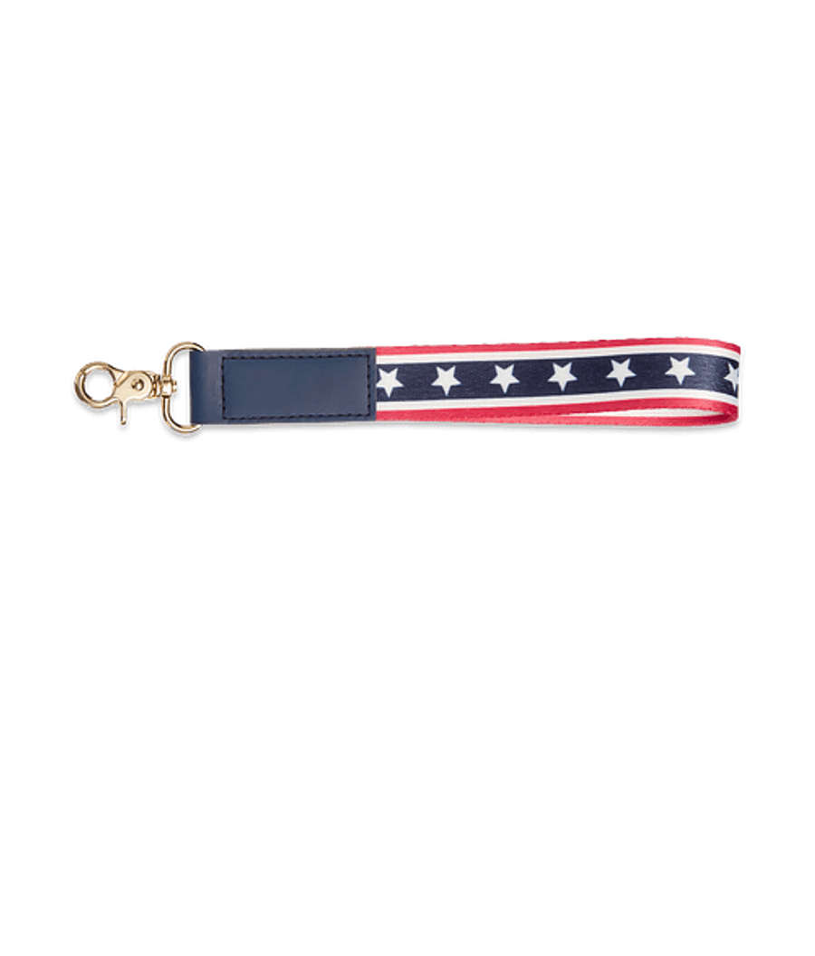 Debossed Patriot Wrist Strap Keychain in Patriotic