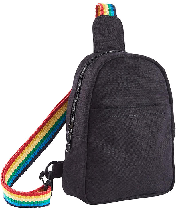 Rainbow Recycled Cotton Crossbody Bag