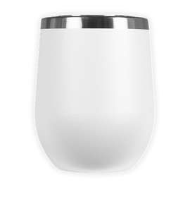 Laser Engraved 12 oz. Insulated Tumbler Gift Set - Color: White