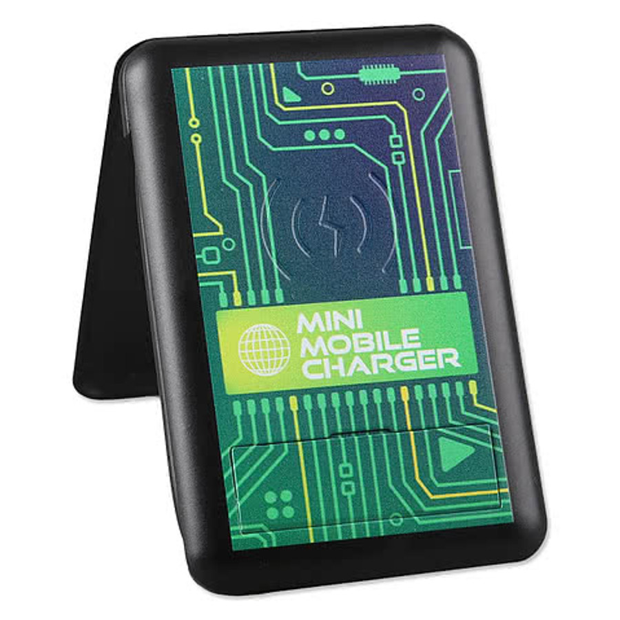 Full Color 2Fold Portable 15W Wireless Charger in Black