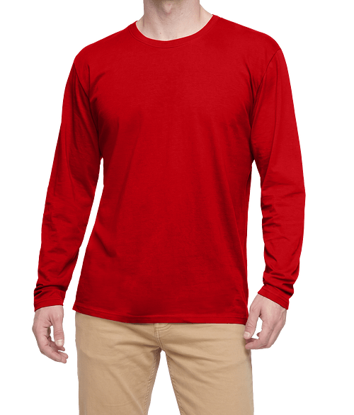 Live & Tell by LAT Fine Jersey Lightweight Long Sleeve T-shirt in Red