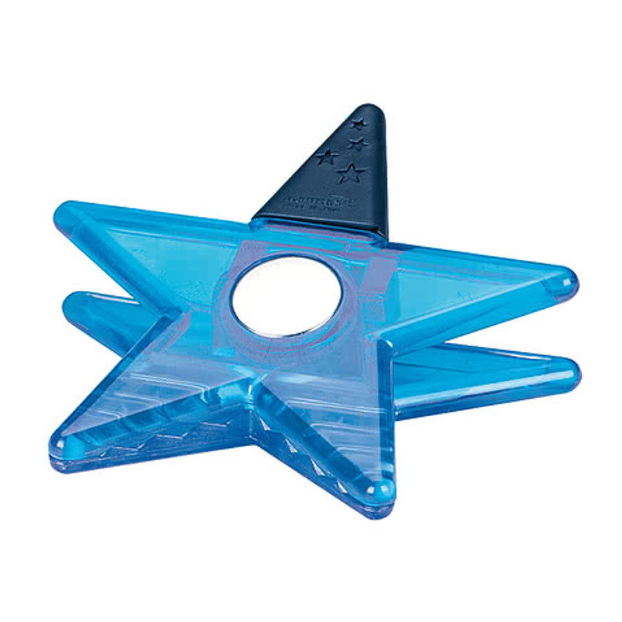 Full Color Star Shaped Magnetic Memo Clip in Translucent Red