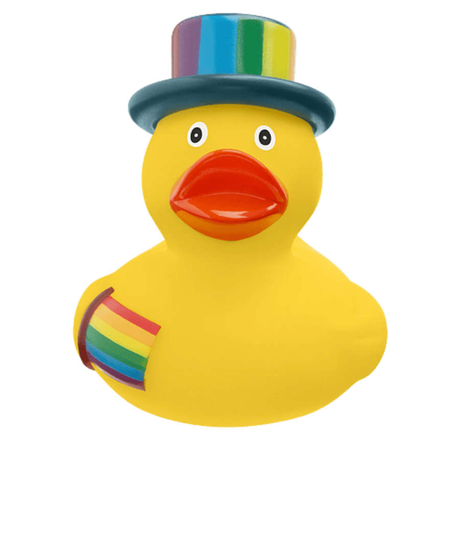Rainbow Pride Rubber Duck in RAINBOW