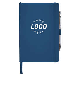 JournalBooks ® Debossed Nova Hard Cover Bound Notebook - Color: Navy