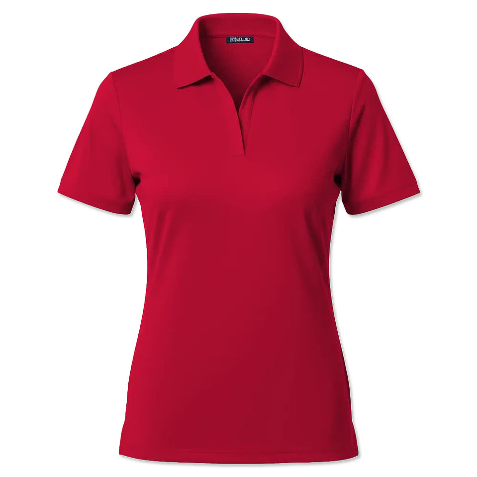 Blue Generation Women's BLU-X-DRI Titan V-Neck Performance Polo - Embroidered