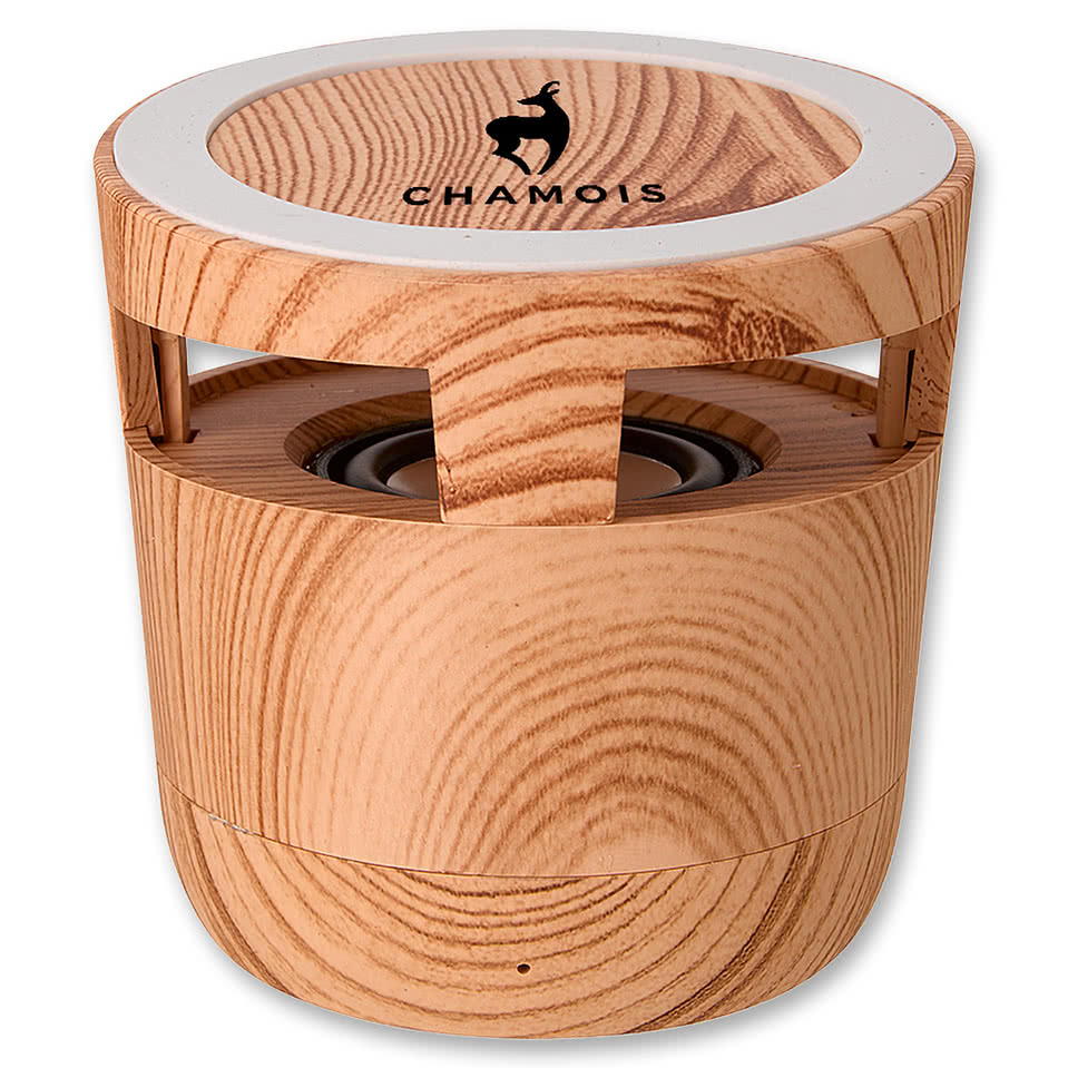 Woodgrain Speaker and Wireless Charging Pad 2.0