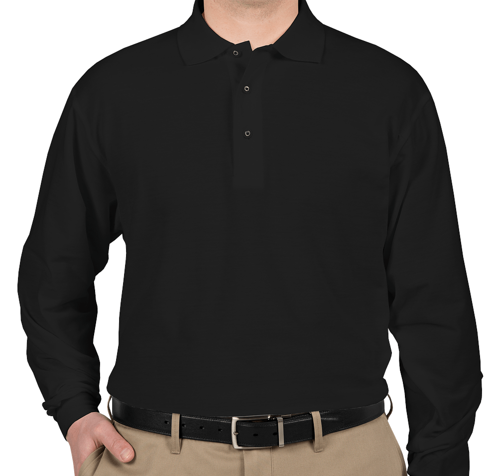 Port Authority Silk Touch Long Sleeve Polo - Embroidered-default