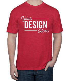 American Apparel USA-Made 50/50 T-shirt - Color: Heather Red