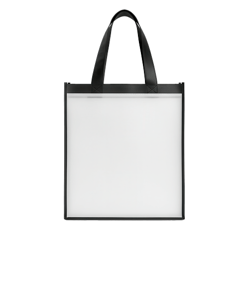 Full Color Recycled Grocery Tote Bag in White