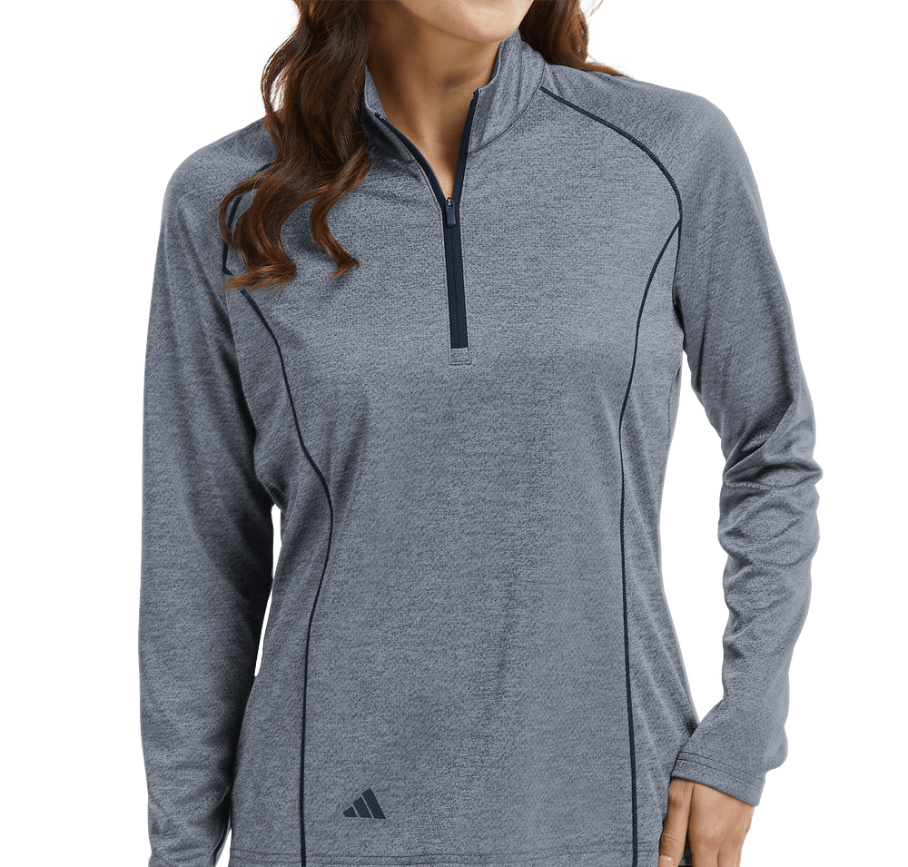 Adidas Women's Space Dyed Recycled Quarter Zip Shirt-default