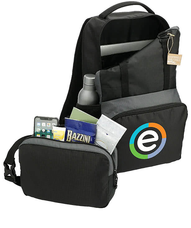 NBN Trailhead Recycled 15" Computer Backpack with Fanny Pack
