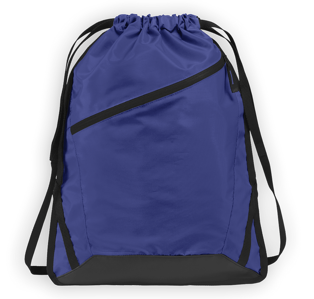 Port Authority Adjustable Strap Contrast Zipper Drawstring Bag-default