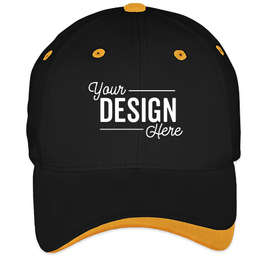 Sportsman Two-Tone Hat - Color: Black / Gold